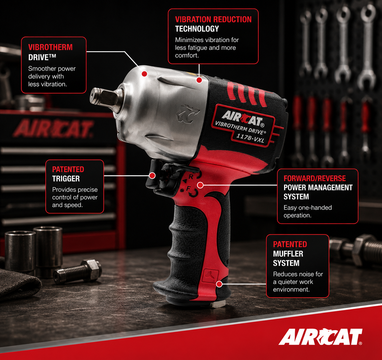 AIRCAT 1178-VXL – ½” killer torque impact wrench - Image 3