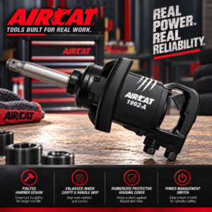 AIRCAT 1992-A – 1” x 6” heavy duty commercial impact wrench