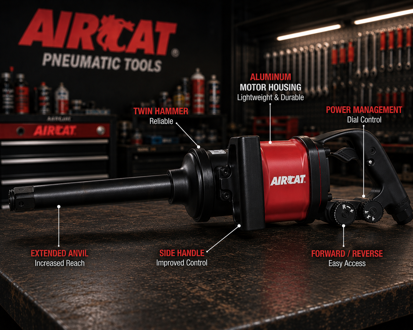 AIRCAT 1997 – 1” x 8” lightweight impact wrench - Image 3