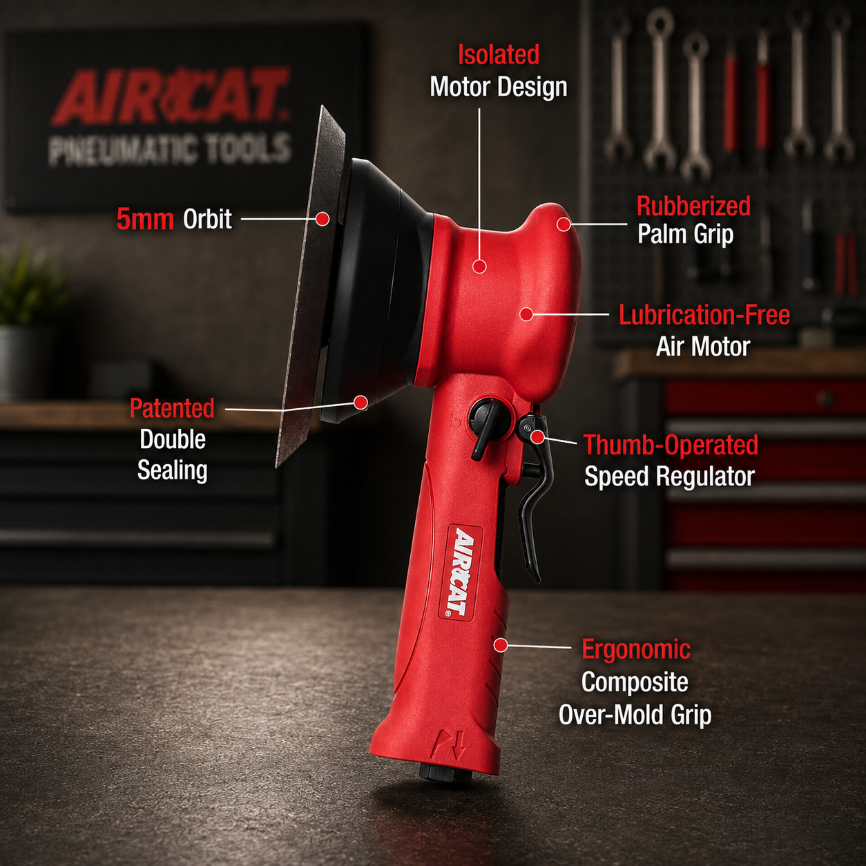 AIRCAT 6310 / 6” dual action sander - Image 2