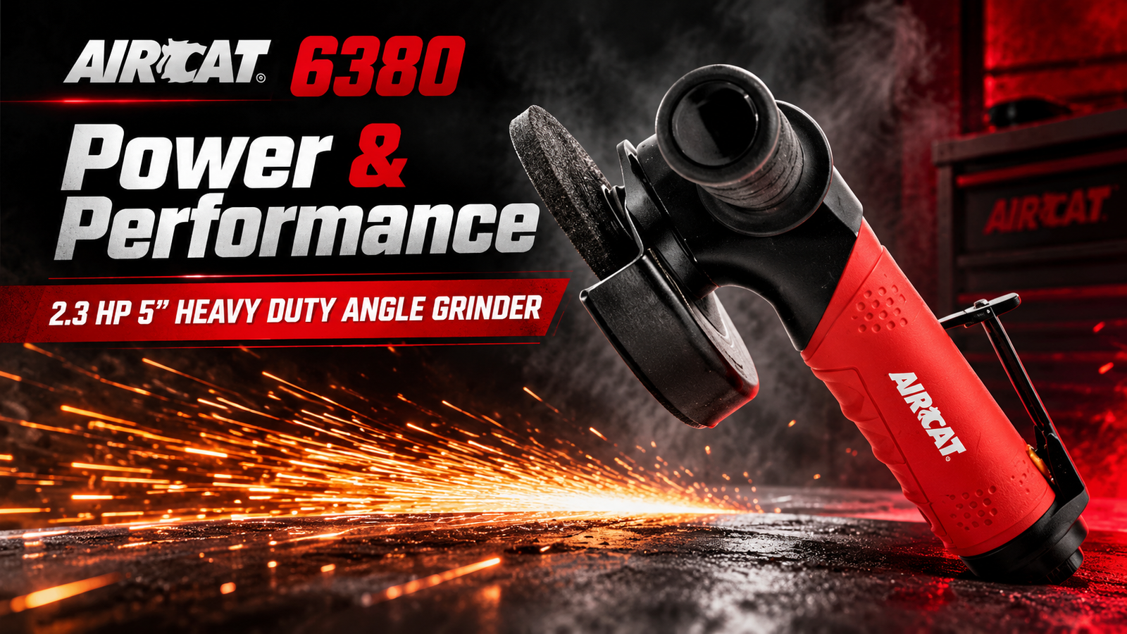AIRCAT 6380 / 2.3 HP / 5” Heavy duty angle grinder - Image 3