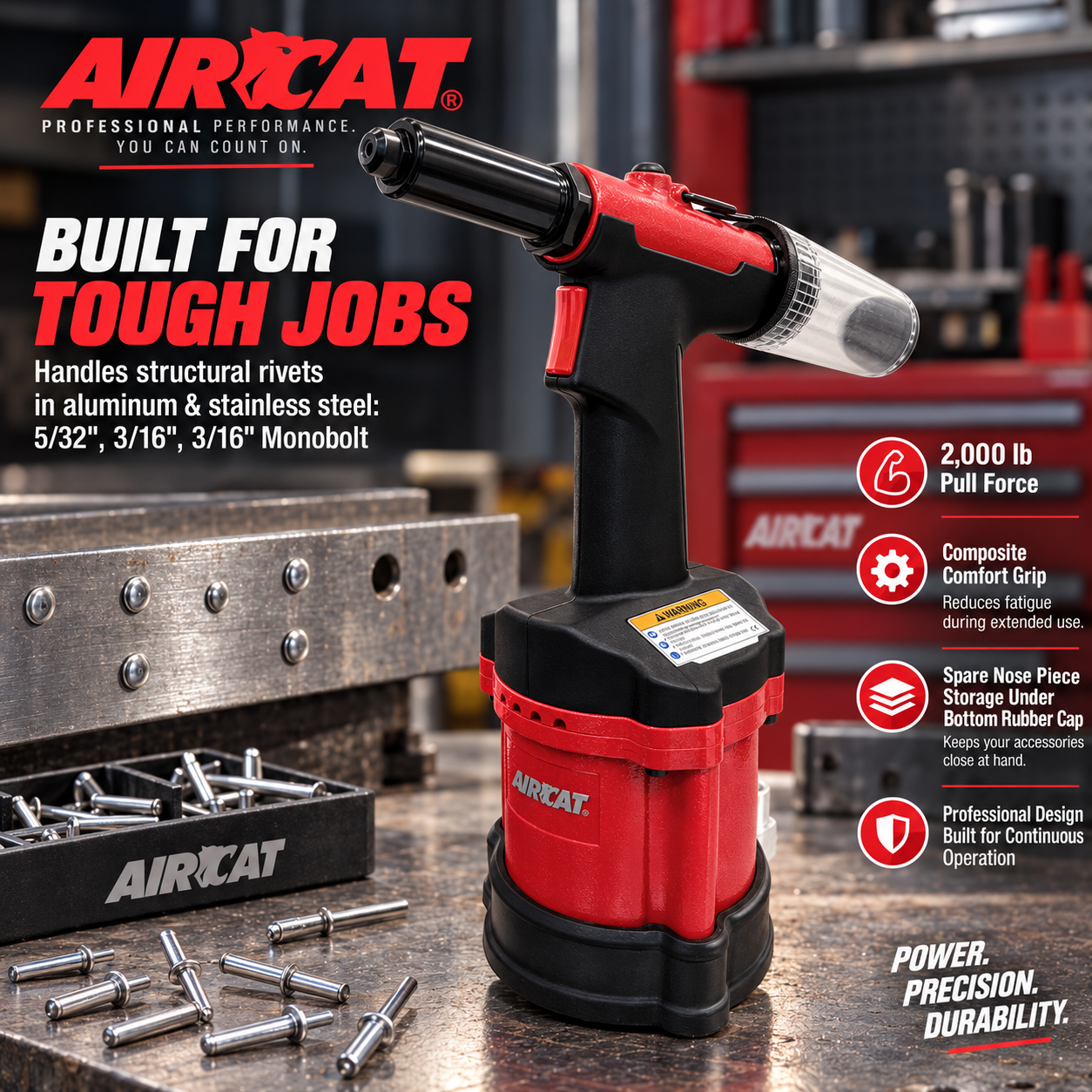AIRCAT 6410 - 3/16” capacity riveter - Image 2