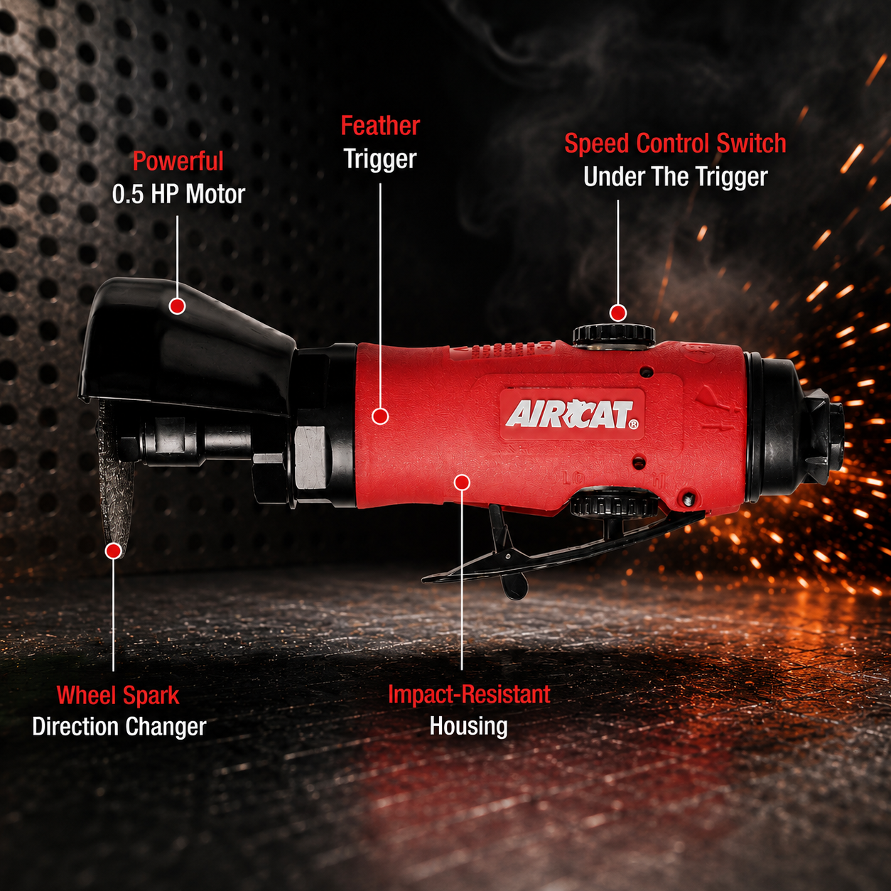 AIRCAT 6520 / 0.5 HP / 3” composite reversible cut-off tool - Image 2