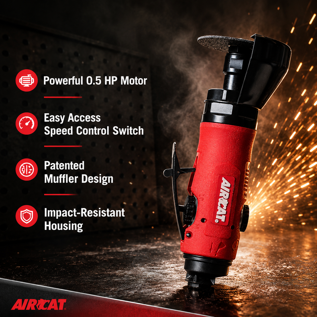 AIRCAT 6520 / 0.5 HP / 3” composite reversible cut-off tool - Image 3