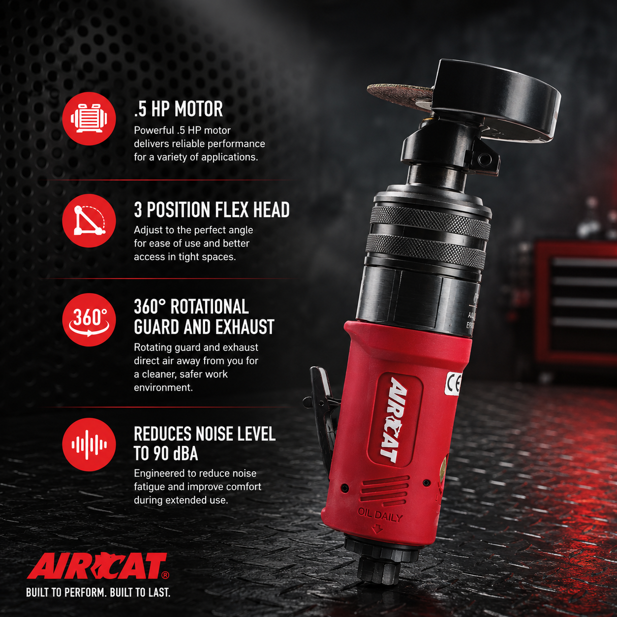 AIRCAT 6530 / 0.5 HP / 3” flex head cut-off tool - Image 3