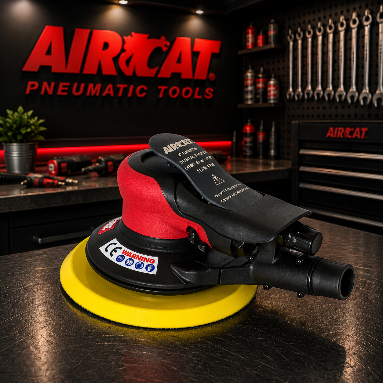 AIRCAT 6700-6-336CV / 6” palm sander / central vacuum / 5mm Orbit