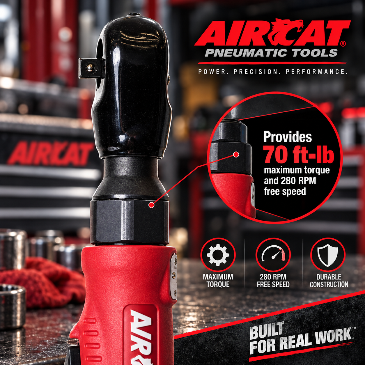 AIRCAT 802 - 3/8″ composite twin pawl ratchet - Image 3