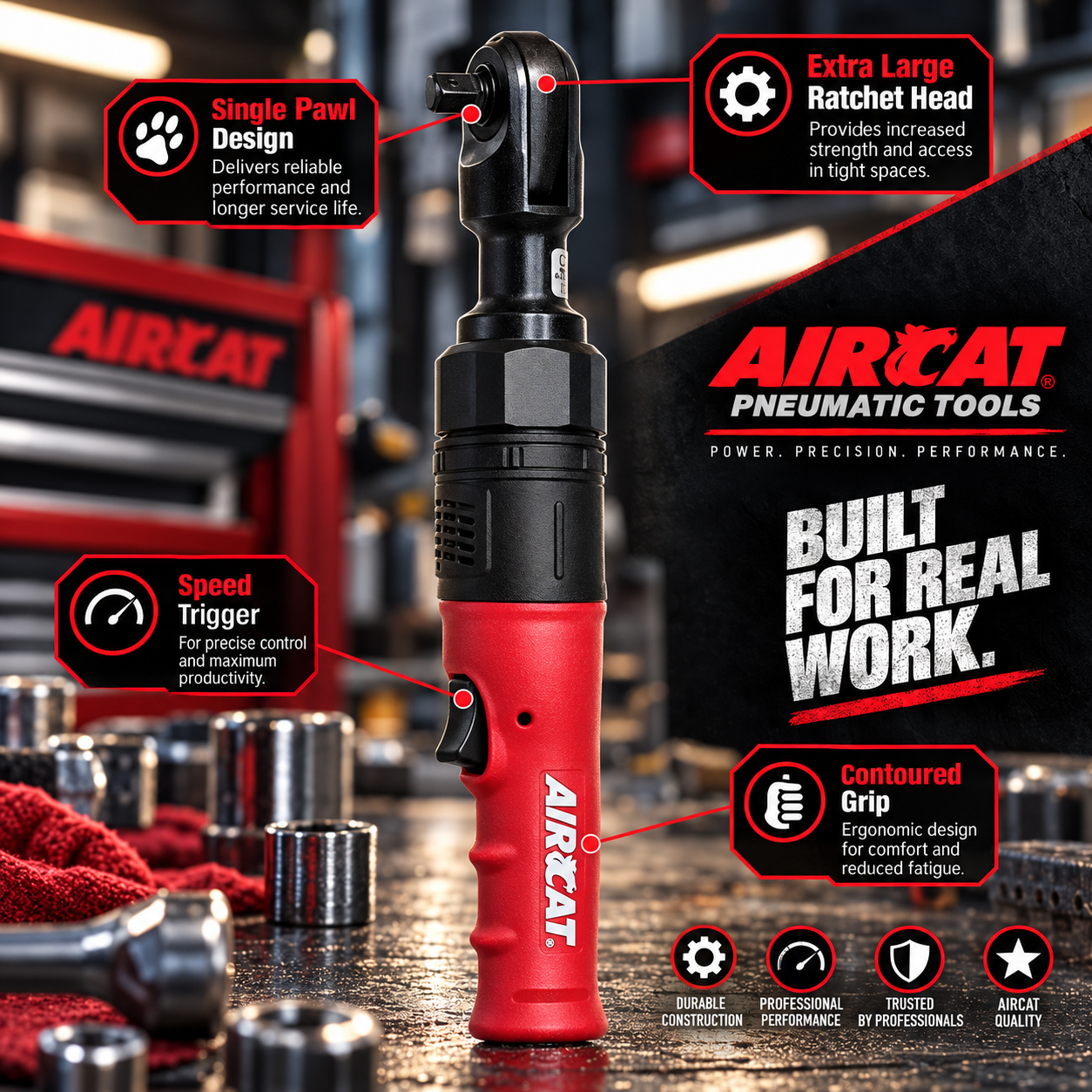 AIRCAT 805-HT - 3/8″ high torque ratchet - Image 2