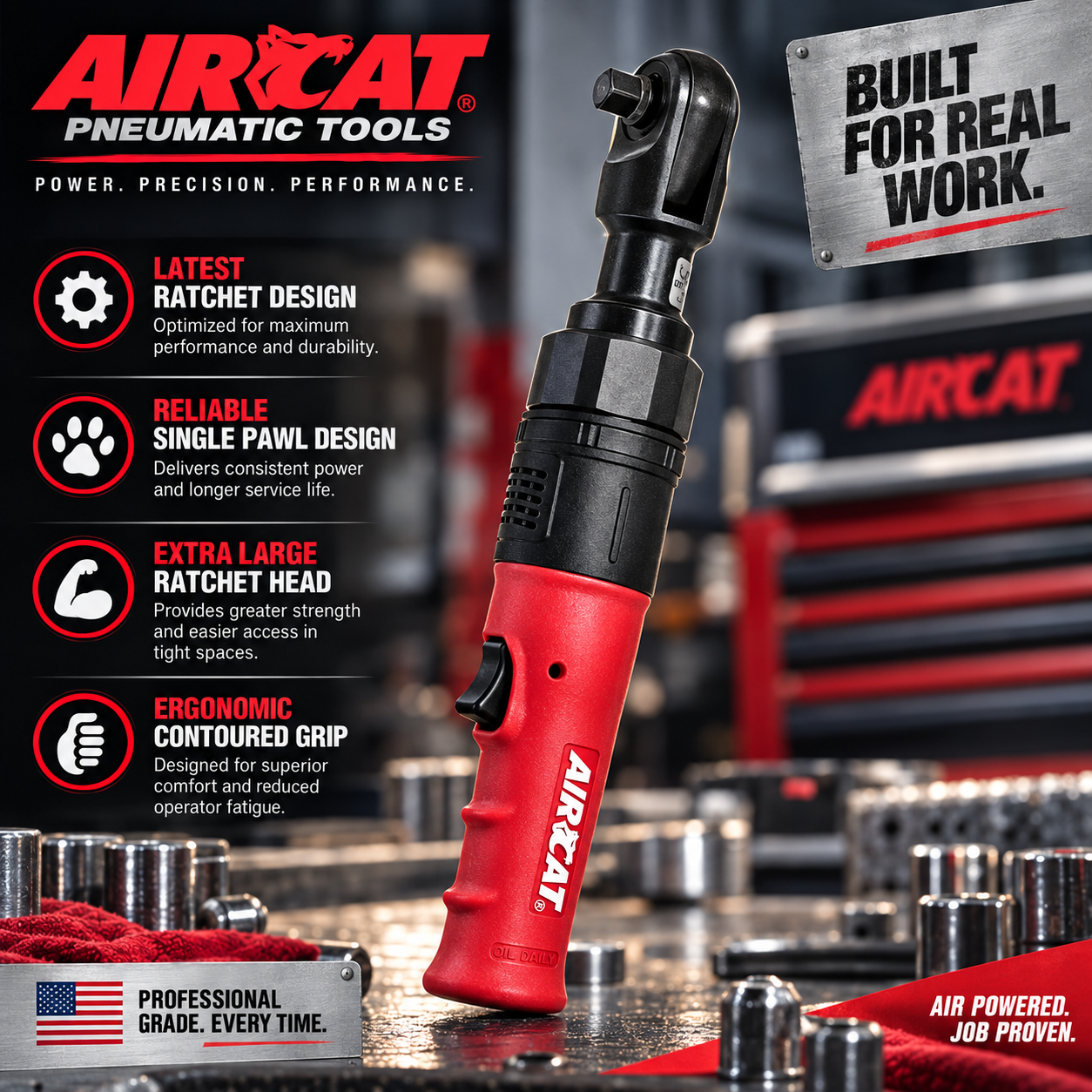 AIRCAT 805-HT - 3/8″ high torque ratchet - Image 3