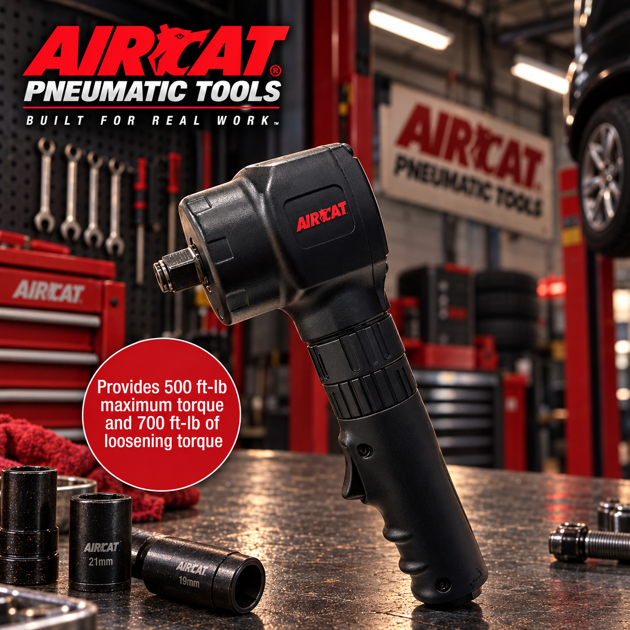 AIRCAT 1070 - ½” angled impact wrench - Image 3